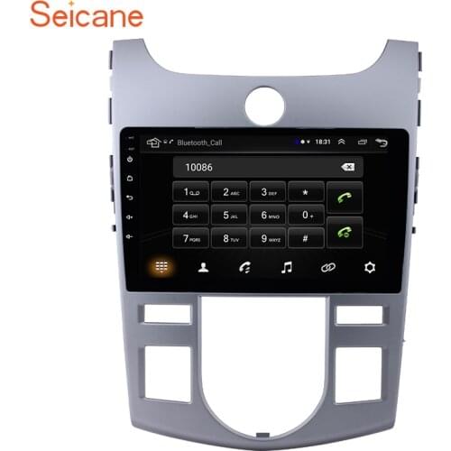 Seicane 9 inch Android 9.1 Quad-Core Car Radio Stereo Player GPS Navi for 2008 2009 2010 2012 KIA Forte(AT) with HD 1024*600