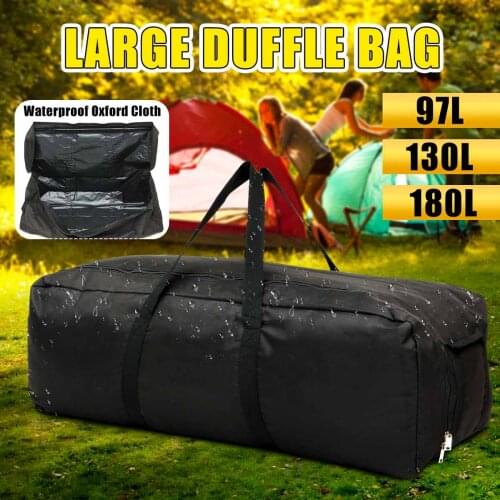 Outdoor Camping Travel Large Duffle Bags Waterproof Oxford Foldable Luggage Handbag Men Backpack Storage Pouch Tote 97/130/180L
