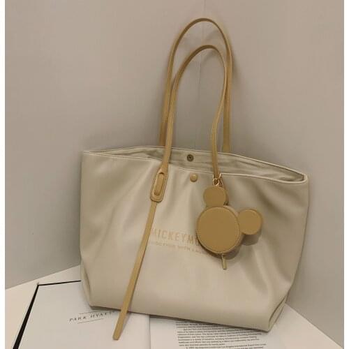 Disney Mickey mouse Tote large capacity bag female new wild lady handbag shoulder bag girls shopping handbag 2 pcs