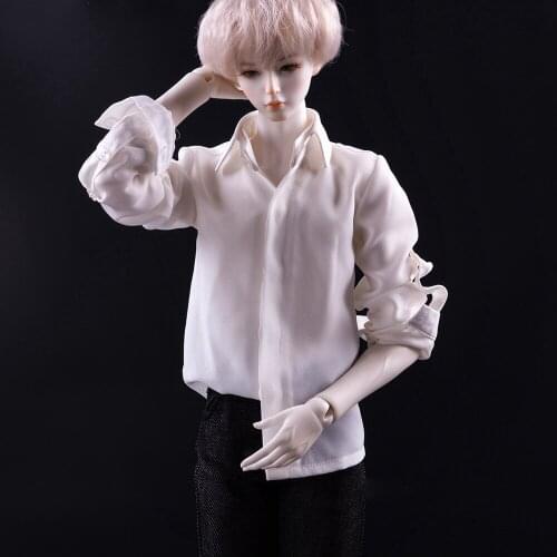D03-P202 children handmade toy 1/3 1/4 uncle SSDF Doll clothes BJD/SD doll clothes white top grade Chiffon shirt 1pcs
