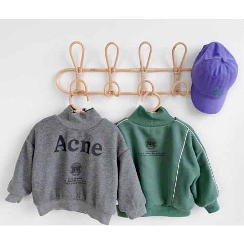 Childrens Clothing Baby Sweatshirt 2020 Winter Boys and Girls Turtleneck Pullovers T Shirt Children Korean Letter Sweatshirt