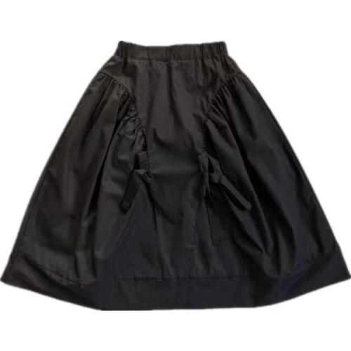 Kids Skirts Girls Bow Midi Skirt 2021 New Summer Teen Elastic Skirts Cotton Ruched Fashion Mommy and Daughter Clothes,#6217