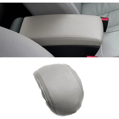 For VW Passat B6 2005 2006 2007 2008 2009 PU Leather with Sponge Car Interior Center Console Lid Armrest Box Cover Trim Gray
