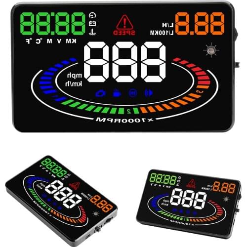 E300 Car HUD Head-Up Display Car OBD2 Digital Car Speedometer Speed Projector Warning Car Auto HUD OBD 2 Display Alarm System