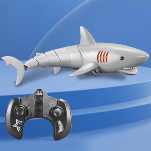 1pcs 2.4G Mini Remote Control Shark Toy 5 CH Remote Small Sharks With USB Electric Fish Boat Funny Children Toy Gift