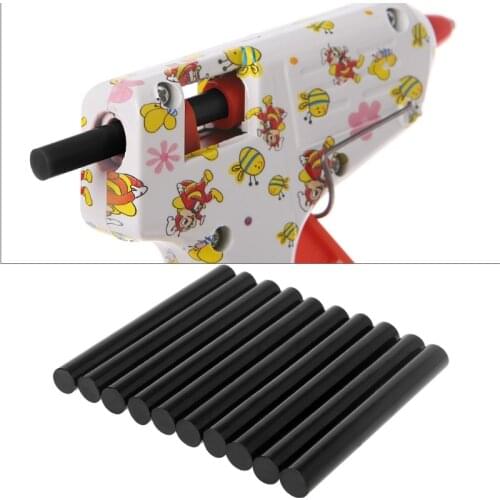 10pcs Hot Melt Glue Stick Black High Adhesive 11mm For DIY Craft Toy Repair Tool