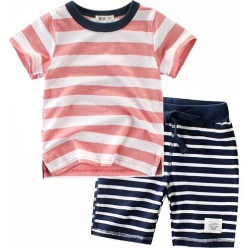 Boys Sets 2020 Casual Children Clothing Cotton Short Sleeve 2pcs Kids T-shirts and Shorts 2 3 4 5 6 7 8 year Summer Boys Clothes