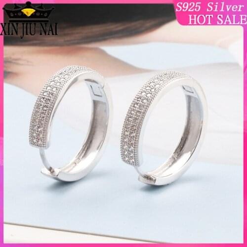Large circle inlaid 3A zircon women exaggerated foreign trade earrings jewelry wholesale