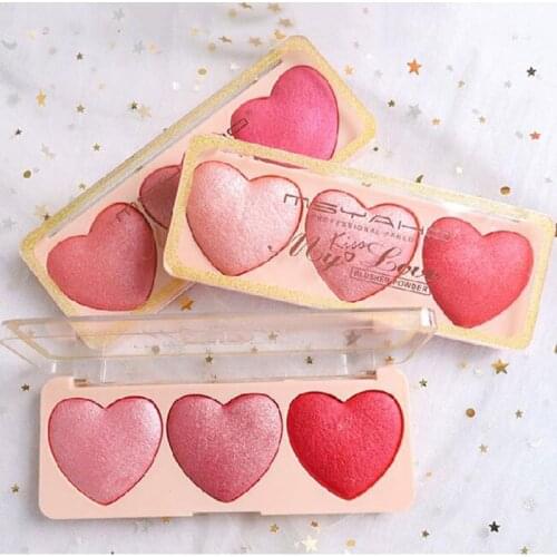 Makeup love high-gloss blush plate pearlescent flash powder three-dimensional brightening temperament girl students repair rouge