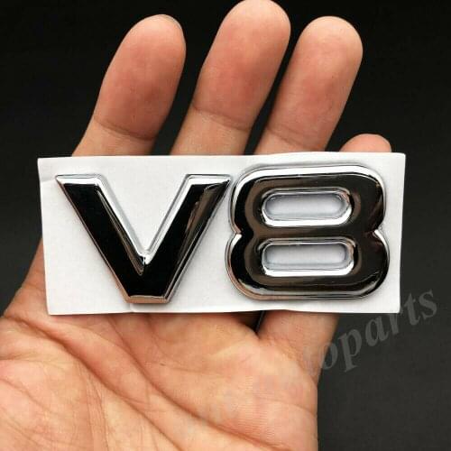 Metal Chrome V8 Vntage Car Auto Trunk Tailgate Rear Emblem Badge Decal Sticker