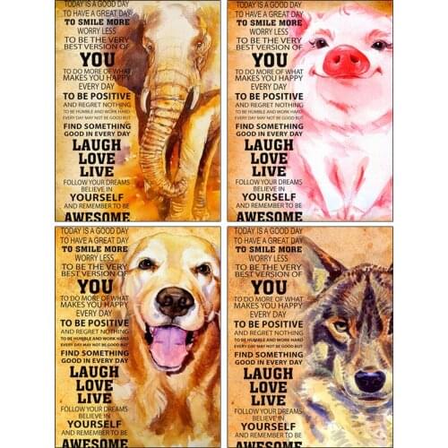 PDMDOG 5D Diamond Painting Kits Dog Wolf DIY Diamond Mosaic Embroidery Animals Picture Of Rhinestones Craft Home Decoration