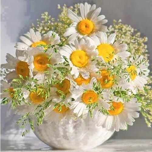 2016 DIY painting Cross stitch Kit Diamond embroidery Daisy Sun flower 5D Diamond mosaic Needlework Pattern Home Decor H558