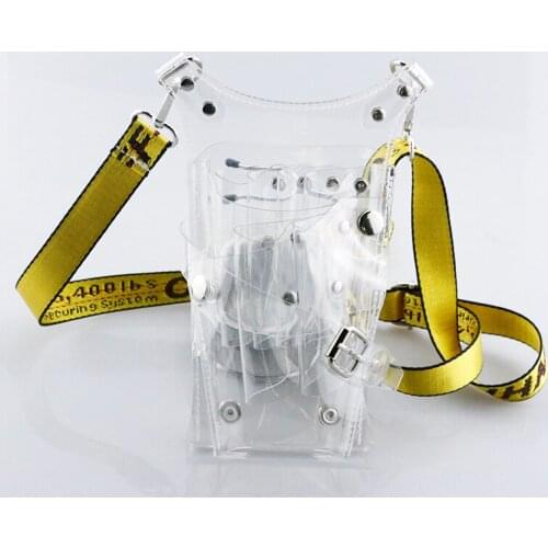 6 Colors New Fashion Transparent Scissors Bag Salon Hairdresser Hair Tools Large Capacity Durable Double Layer Design Waist Bag