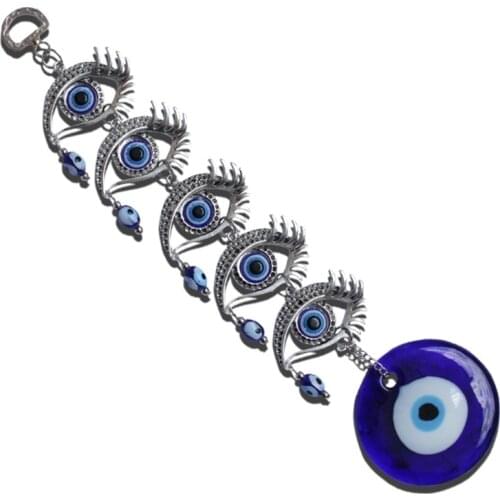 2021 New Turkish Blue Evil Eye Amulets Wall Hanging Pendant Home Decor Ornament Protection Blessing Good Luck Gift