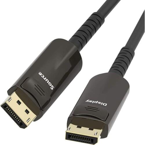 DisplayPort Optical cable 1.2 Ultra HD 4K@60Hz High Speed 21.6Gbps Compatible with Blu-ray Player, PC, HDTV, Projector, Monitor