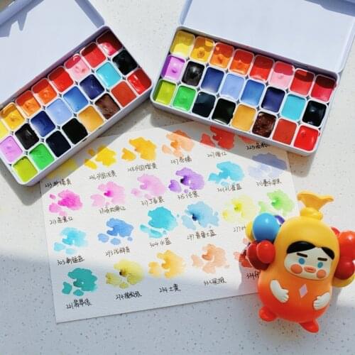 Original Holbein Candy Color Watercolor Paint 108 Colors Water Colour Painting Waterverf Art Supplies