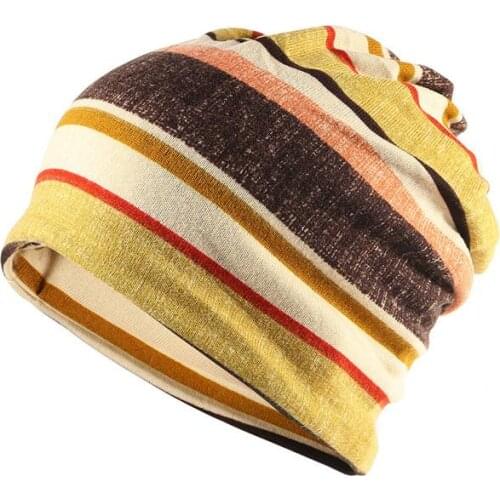 2021 Cotton Autumn winter Skullies cap beanie hat print turban Hat scarf dual use for Men and Women 40