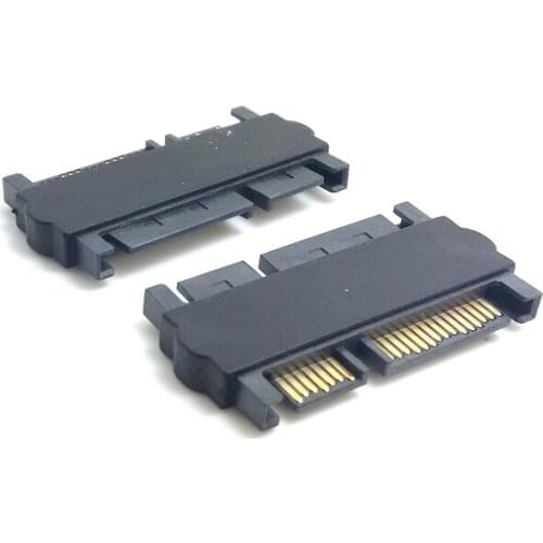 3.5" & 2.5inch SATA 22Pin 7+15 Male to SATA 22P 7+15 Male extension convertor Straight adapter
