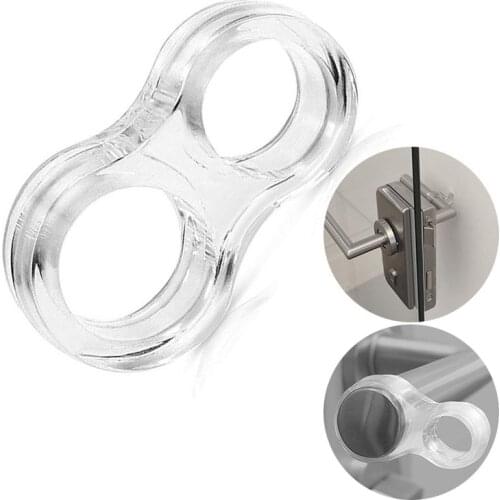 1PC PVC Transparent Silica Gel Door Handle Buffer Door Stopper Baby Safety Children Protection Shockproof Pad Furniture Protecti