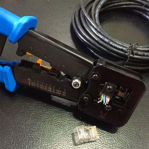 EZ Rj45 Crimper Hand Network Tools Pliers Rj12 Cat5 Cat6 8p8c Cable Stripper Pressing Clamp Tongs Clip MultiFunction WireCutters