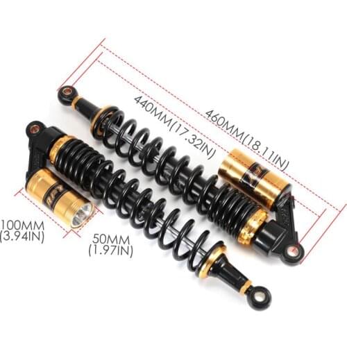 Universal 2pieces 8mm spring 440MM motorcycle shock absorbers suspension for Honda Yamaha Suzuki kawasaki KLX250