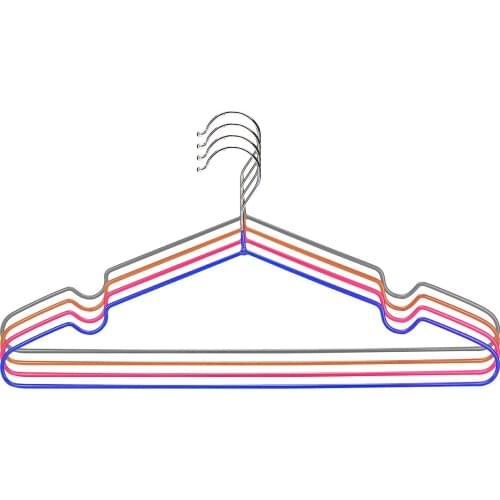 4 Colors 10PCS Non-Slip Plastic Clothes Hangers Hook Save-Space Storage Organizer Dry Rack Holder Clothing Wardrobe Storage