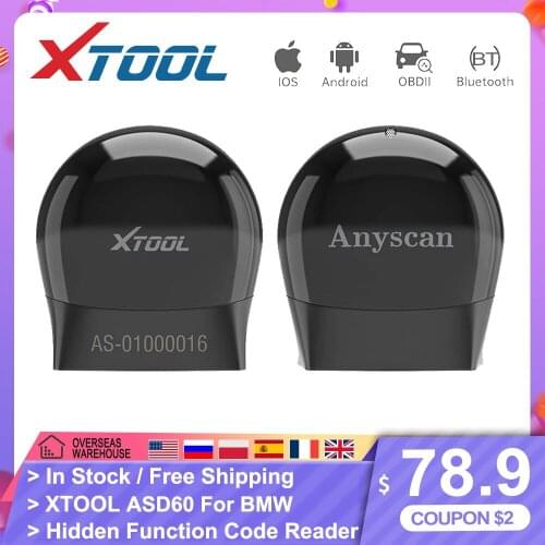 XTOOL ASD60 OBD2 Diagnostic Tools For BMW Programmer Car OBD II Code Reader Scanner With 15 Reset Functions Andriod/IOS Update