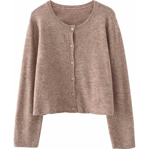 2021 New winter sweater women knitted cardigan round neck single breasted jacket coat korean women tops