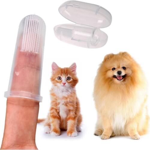 Pet Finger Toothbrush Dog Cat Tartar Teeth Cleaning Tools for Puppy Cat Kitten Grooming Toothbrush Dog Accessories