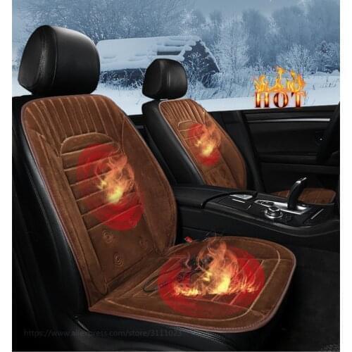 1/2Pcs In 1 Fast Heated & Adjustable Black/Grey/Beige/brown Car Electric Heated Seat Car Styling Winter Pad Cushions Auto Covers