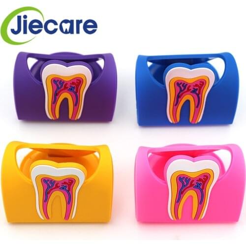 1 PC Hot Sale Cute Dental Name Card Holder Colorful Rubber Teeth Molar Shape Phone Card Name Storage For Clinic Dentist Gift New