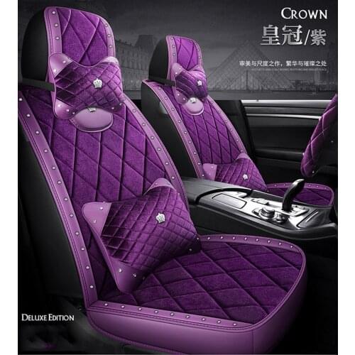 100% Natural Rhinestones Swan plush Car Seat Cover for peugeot 206 207 307 408 diamond seat cushion accesorios coche interior