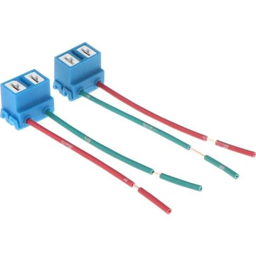 2Pcs DC 12V H7 Headlight Bulb Socket Cceramic Lamp Base Car Connector Plug Socket