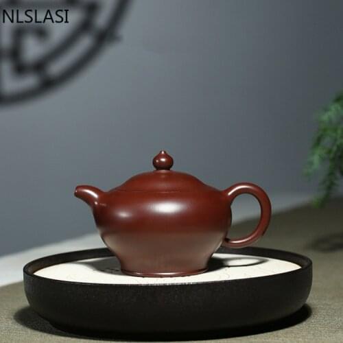 Authentic Yixing tea pots Purple Clay Teapot Raw ore Zhu Mud Beauty Kettle Handmade Boutique Tea Ceremony Supplies 240ml