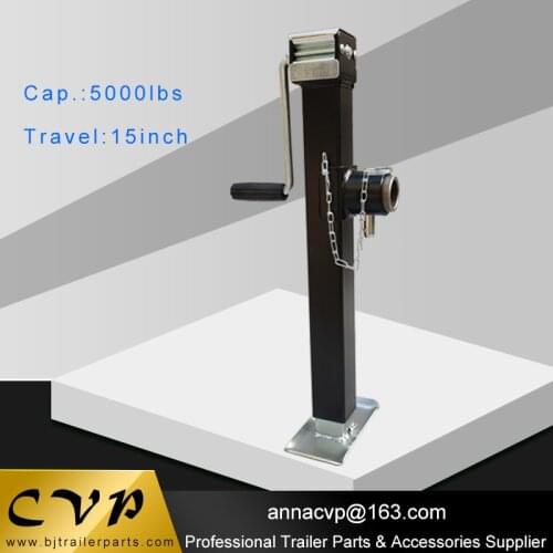 CVP Side Wind 5000 Lbs Pipe Mount Swivel Trailer Jack Square Pipe 15" Lift Camper Accessories RV Parts Caravan Components
