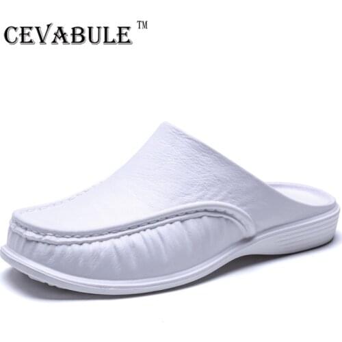 CEVABULE 2021 Women Fashion Summer Mens Sandals EVA Indoor Outdoor Cool Drag Large-size Hot Sale Bag Loafer Man PU Slipper LCH