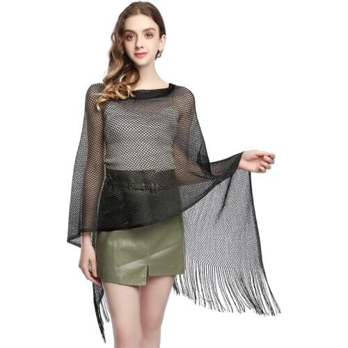 Long Shrugs For Women Bolero Stole Gold Silver Black Evening Dresses Wedding Shawls Wraps With Tassel Bridal Capes Ladies Scarf