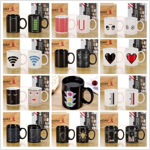 Colour Changing Mugs -Magic Cartoon Heat Sensitive Coffee Cup 12Oz Ceramic Tea Mug Perfect Novelty Gift/Birthday Gifts Man