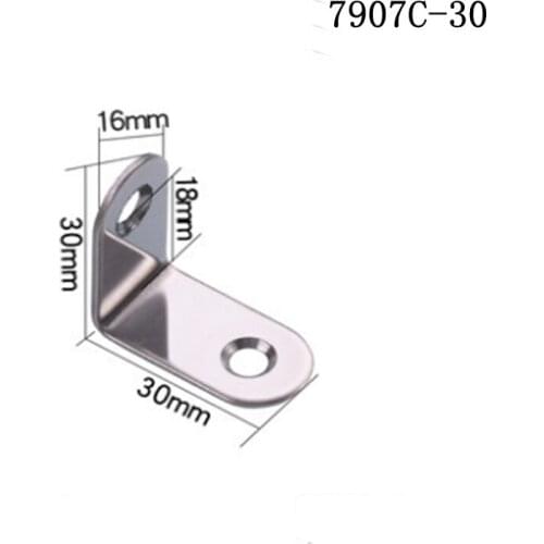 Home Furniture 7907C-30 stainless steel angle code reinforcement 90 degree right angle connector Universal L-Tripod