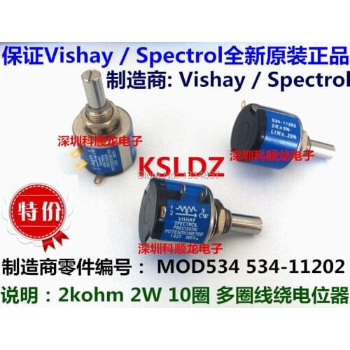 MOD534 534-1-1-202 534-11202 534B1202JC Precision Potentiometers RES 2KOHM, 5%, 2W original New