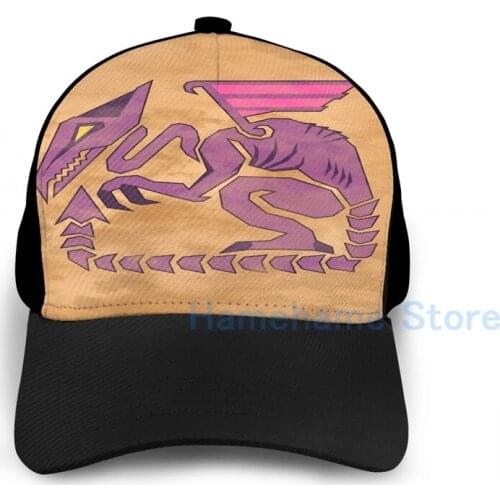 Fashion Metroid Hunter Series Ridley Basketball Cap men women Graphic print black Unisex adult hat