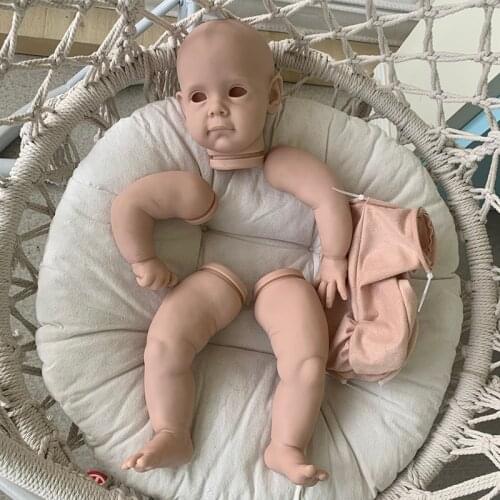 Reborn Kit 23Inch Reborn Baby Doll Kit Maggie Soft Touch Vinyl Unpainted Unfinished Doll Parts Toddler Girl Doll Kit Boneca Bebe