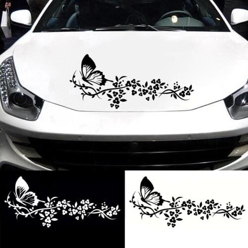 Car Sticker Flying Butterfly Flower Beautiful Car Door Window Sticker Decal Accessory Decor Car Sticker наклейки на авто 2020