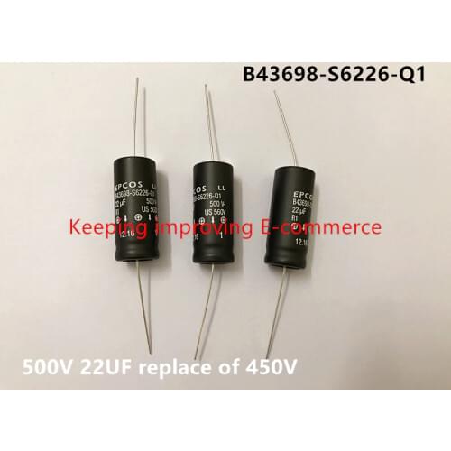 Original new 100% B43698-S6226-Q1 450V 500V 22UF axial high voltage filter decoupling capacitor (Inductor)