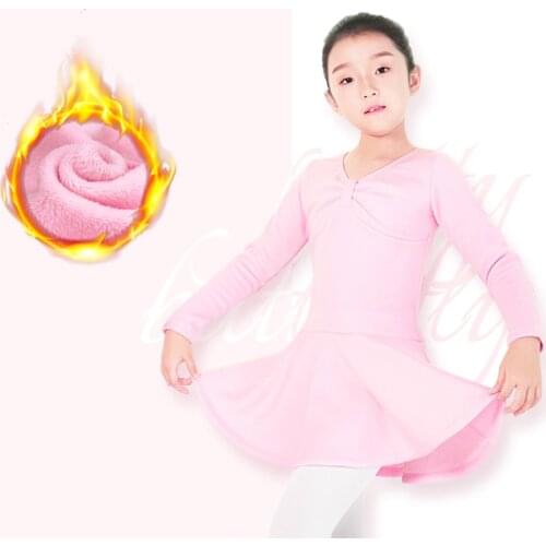Autumn Winter Girls Velvet Ballet Dance Dress Children Thick Warm Gymnastic Dance Practice Costumes Ballet Tutu With Shorts