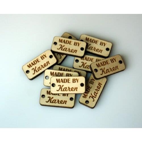Custom Wood Tags Personalized Buttons Small Wooden Tags Engraved Knitting Buttons Craft Buttons Business Tags Laser Cut Logo Eng