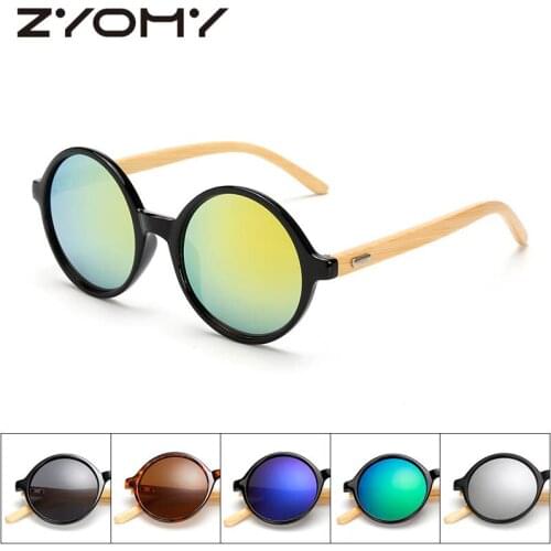 Q Classic Driving Glasses Retro Men Women Sunglasses Brand Designer Wood Frame UV400 Round Fashion Eyewear Oculos De Sol