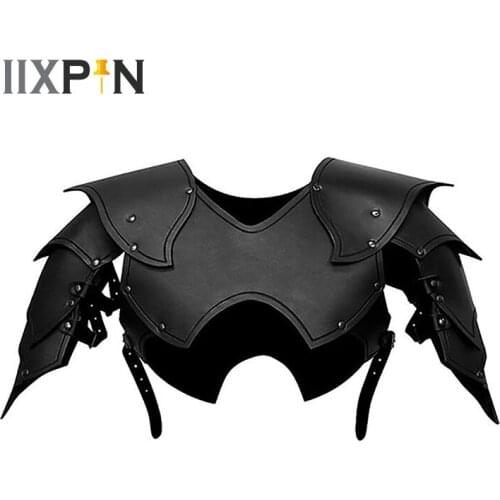 Harness Men Belt Steampunk PU Leather Chest Armor Buckle Belt Body Chest Harness Belt Shoulder Armors Cosplay Costume Clubwear