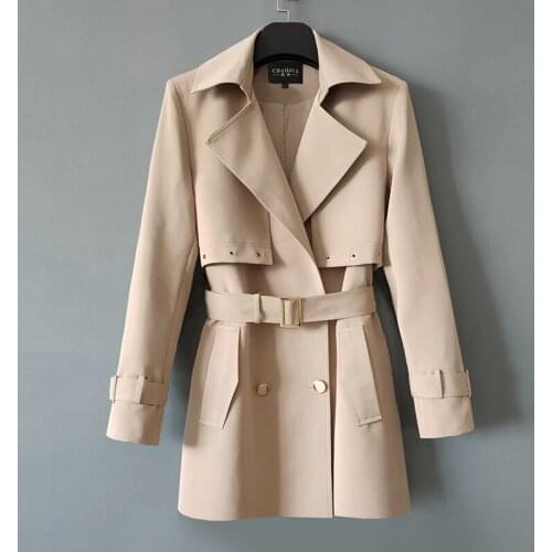 New Ladies Autumn Plus Size Overcoat For Women Large Long Sleeve Loose Black Double Breasted Windbreaker Coat 3XL 4XL s845