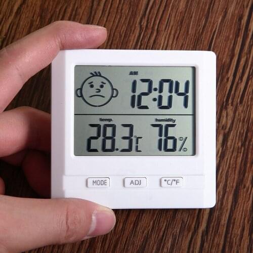 LCD Electronic Digital Clock Thermometer Hygrometer Outdoor Indoor Weather Station Thermometer Hygrometer